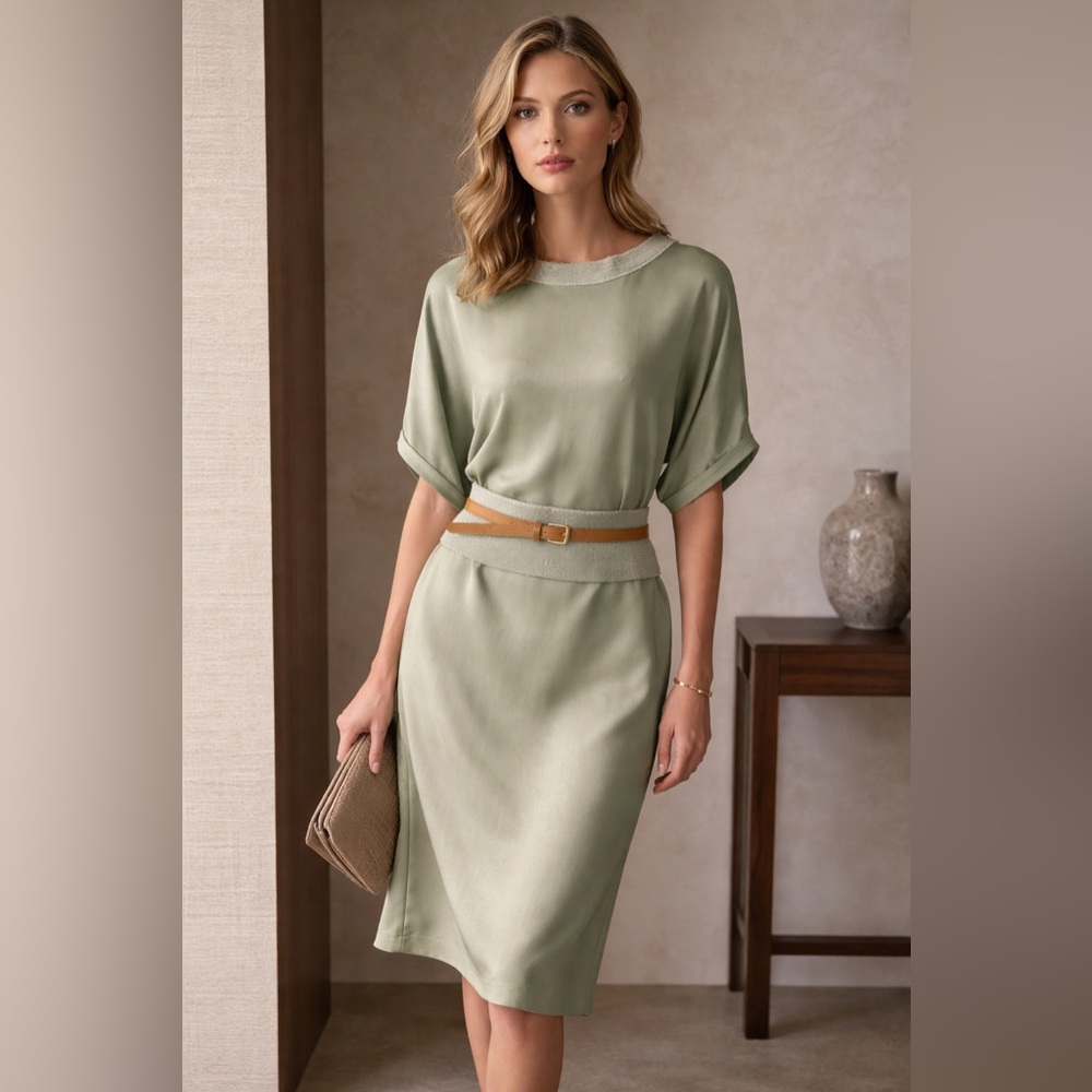 Brunello Cucinelli Green Knit Top
